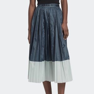 Adidas Blue Pleated MIDI Skirt